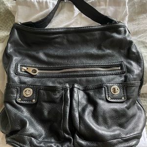 Vintage Marc by Marc Jacobs Totally Turnlock Faridah Leather Black Hobo Bag